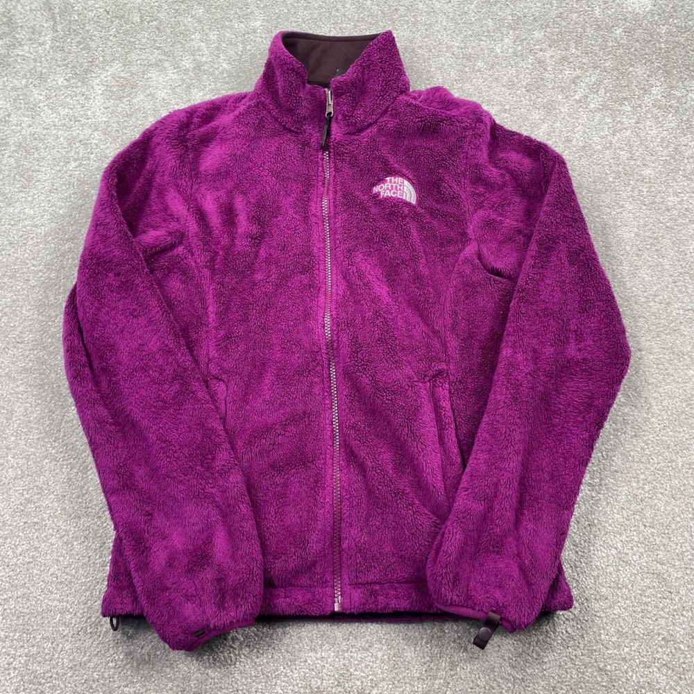 The North Face Osito Fleece Jacket Womens Small Purple Full Zip Soft High Pile